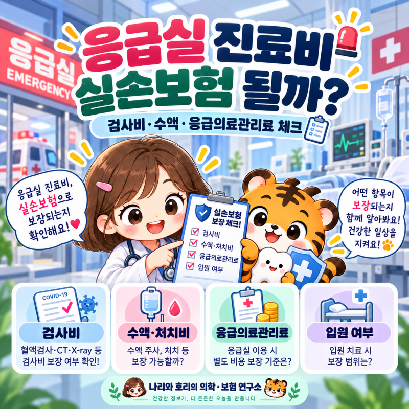 응급실 진료비도 실손보험 청구될까?｜응급·비응급 환자 비용과 실비 보장 기준