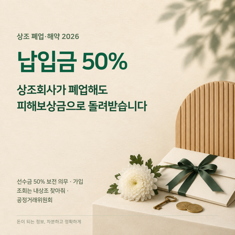 상조회사 폐업해도 낸 돈 50%는 돌려받습니다 — 내상조 찾아줘 조회·내상조 그대로·상조 해....