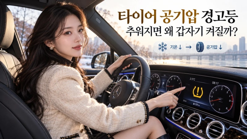 타이어 공기압 경고등, 날씨가 추워지면 왜 갑자기 켜질까?｜펑크가 아닐 수도 있습니다
