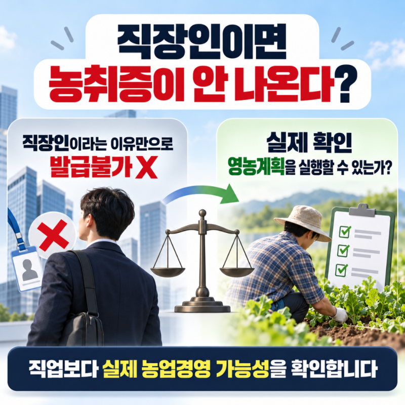 직장인 농취증, 회사에 다니면서도 발급받을 수 있을까