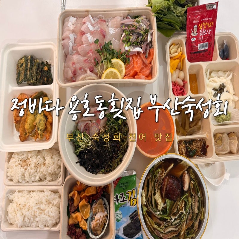 부산 용호동 숙성회 전어 회포장 맛집 추천 정바다 용호동횟집