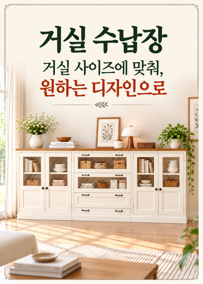거실 맞춤 수납장, 공간과 용도에 맞게 제작하기