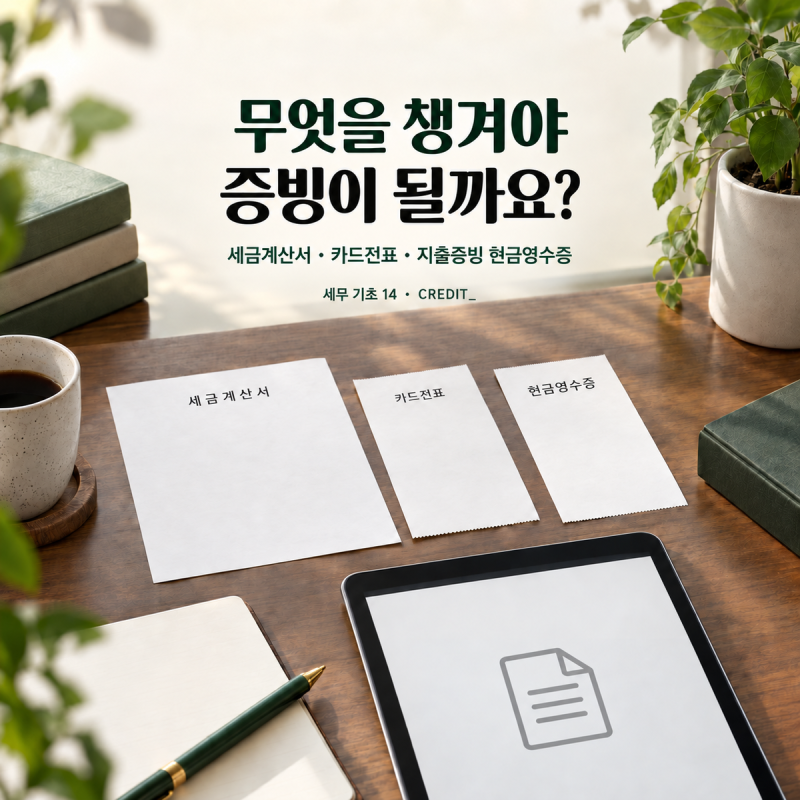 세금계산서·현금영수증·카드전표, 무엇을 챙겨야 할까요?｜적격증빙 기본