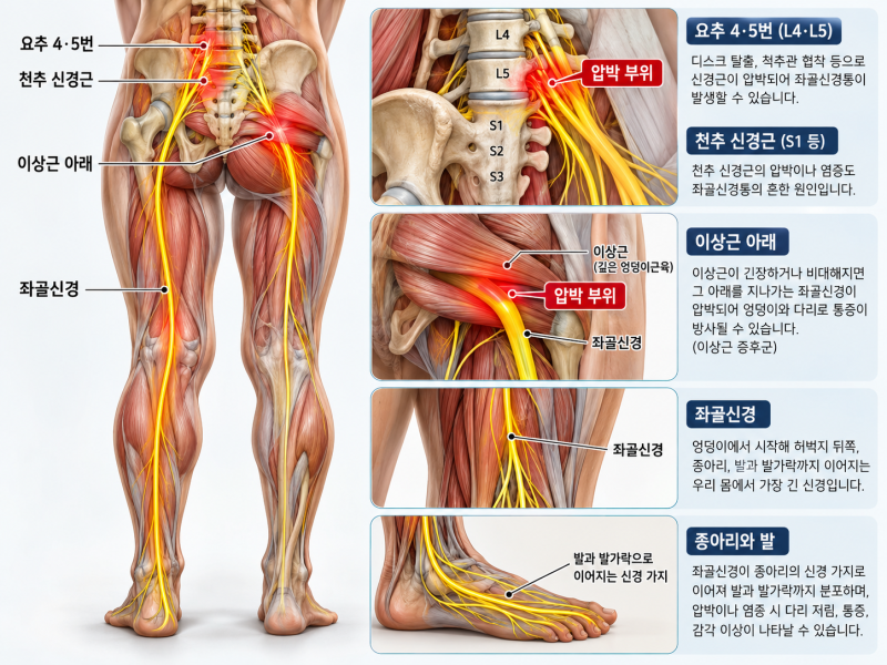 엉덩이부터 발끝까지 찌릿, '좌골신경통'의 원인과 한의학적 비수술 치료법[언양 한의원]