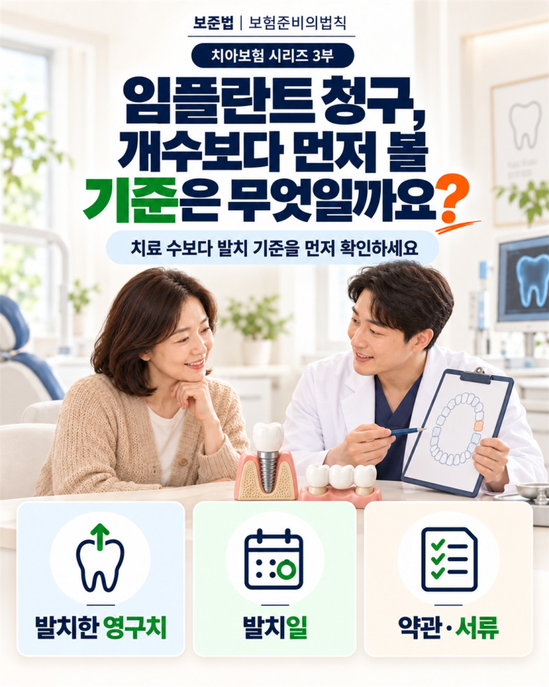 임플란트 치아보험 청구 기준
