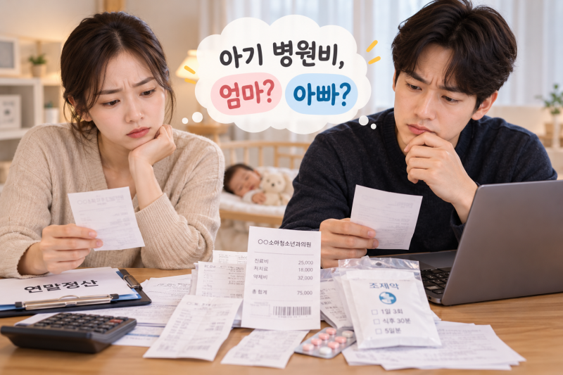 아기 병원비 연말정산 누구에게 몰아야 할까? 맞벌이 부모 의료비 공제