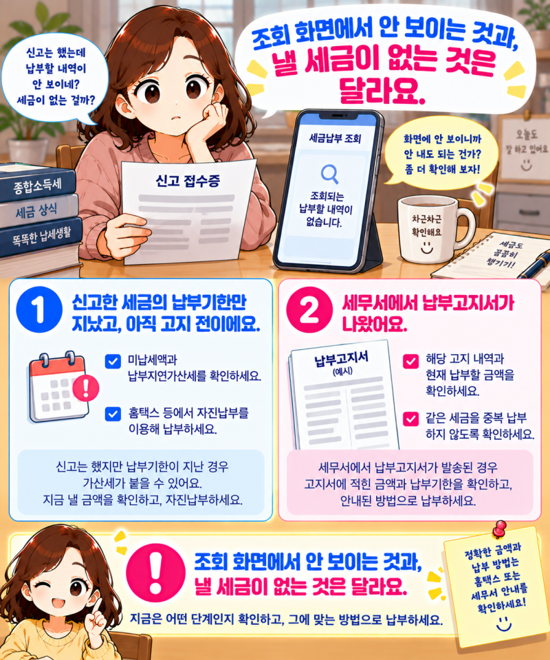 종합소득세 신고했는데 납부를 깜빡했어요. 기한이 지났으면 어디서 내나요?