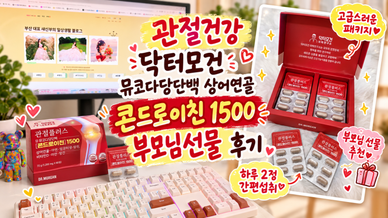 관절건강 닥터모건 뮤코다당단백 상어연골 콘드로이친 1500 부모님선물 후기