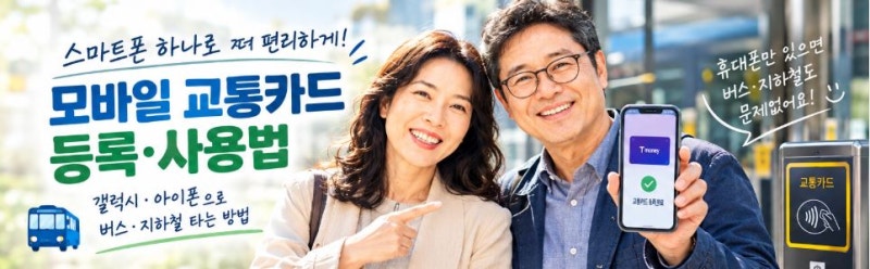 모바일 교통카드 등록·사용법｜갤럭시·아이폰으로 버스·지하철 타는 방법