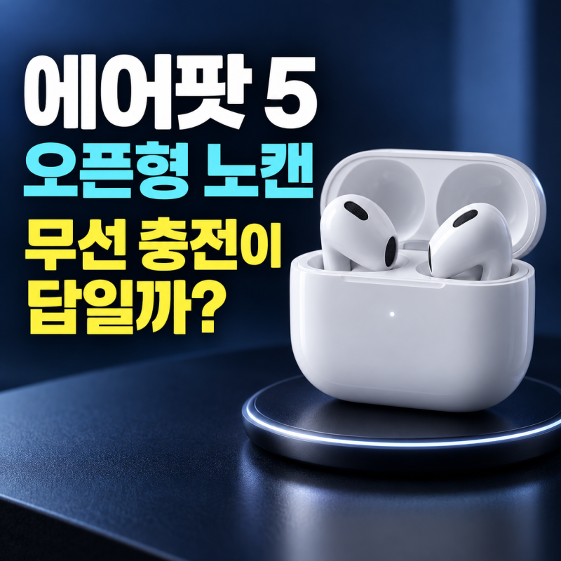 에어팟 5, 오픈형인데 노캔까지 세졌는데 무선 충전 모델이 더 끌린 이유