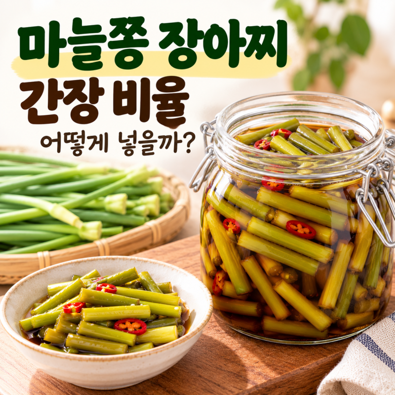 마늘쫑 장아찌 간장 비율, 간장·식초·설탕·물 어떻게 넣을까?