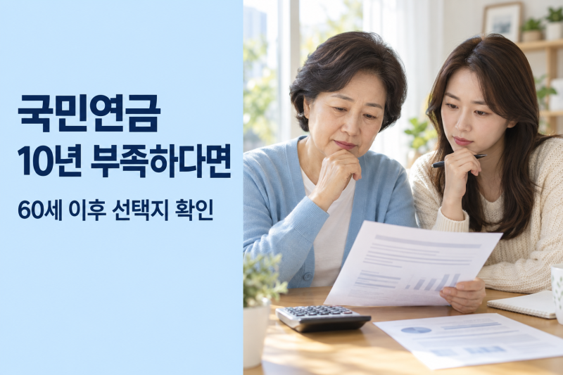 국민연금 10년 못 채웠다면, 60세 이후 임의계속가입 확인