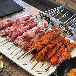 미사역맛집, 어린양양꼬치 하남미사점 60시간 숙성 양꼬치, 마라오이무침, 온면까지 배터지....