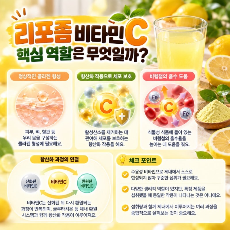 리포좀 비타민C란? 섭취 방법부터 제품 선택 기준 후기