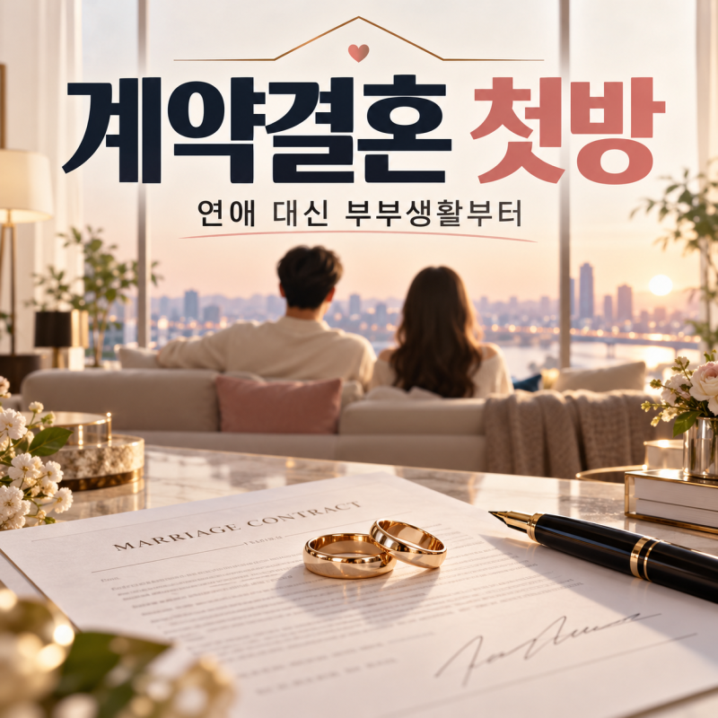 남규홍 PD 새 예능 ‘계약결혼’ 첫방, 연애 대신 부부생활부터 시작하는 이유