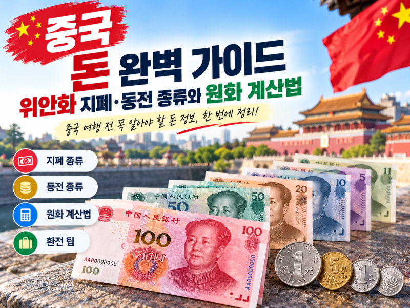 중국 돈 완벽 가이드｜위안화 지폐·동전 종류와 원화 계산법