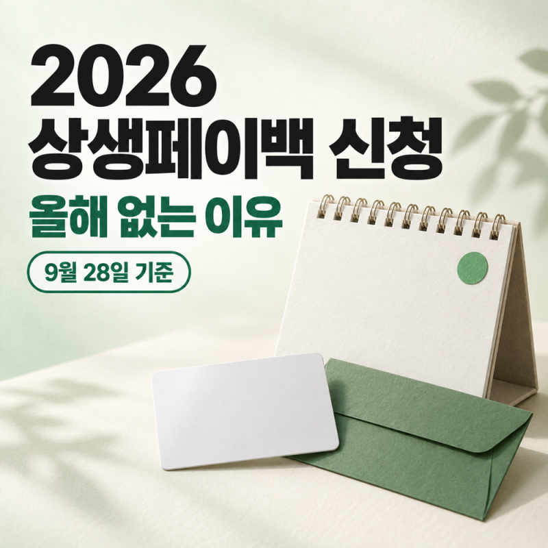 2026 상생페이백 신청 가능할까? 올해 없는 이유와 온누리 환급 확인