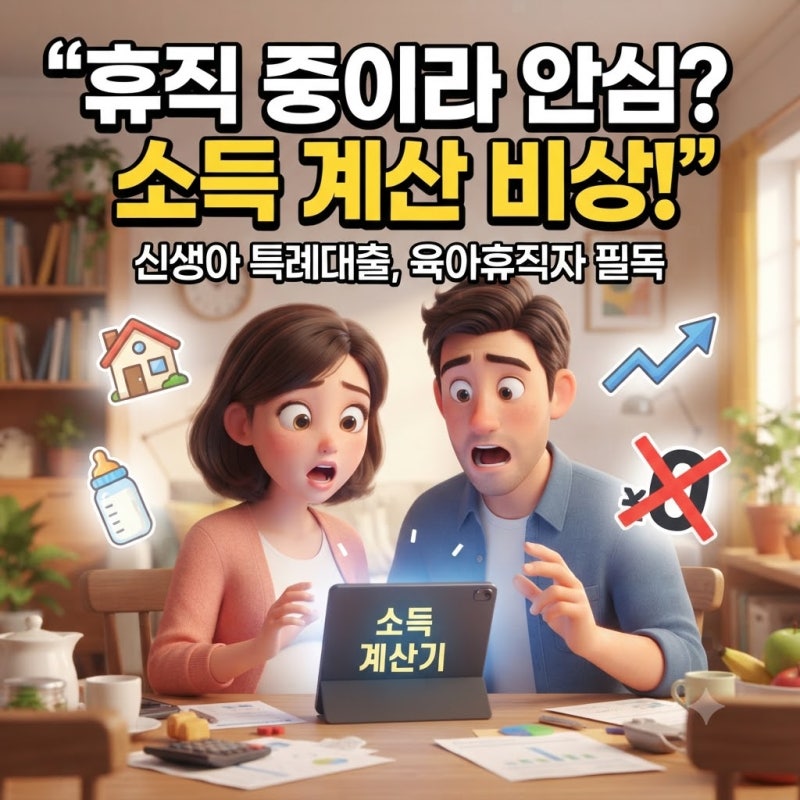 신생아 특례대출 소득기준 전년도 이직 육아휴직 비과세 계산방법