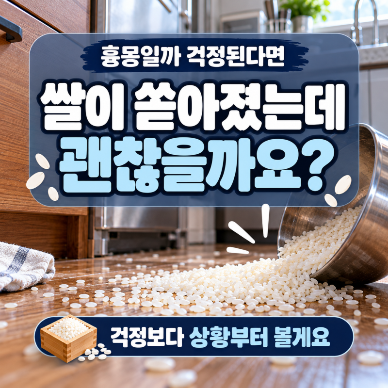 쌀 쏟는 꿈 잃어버리는 꿈, 흉몽인지 걱정되시나요