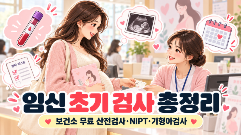임신 초기 검사 총정리/보건소무료산전검사·NIPT·기형아검사