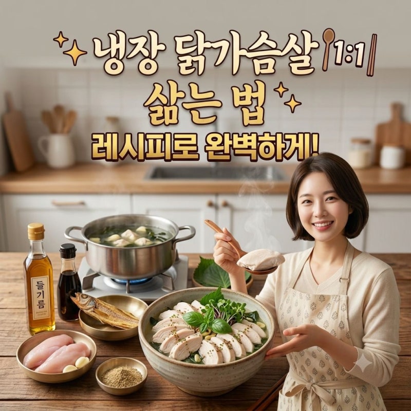 냉장 닭가슴살 삶는법 레시피로 완벽하게