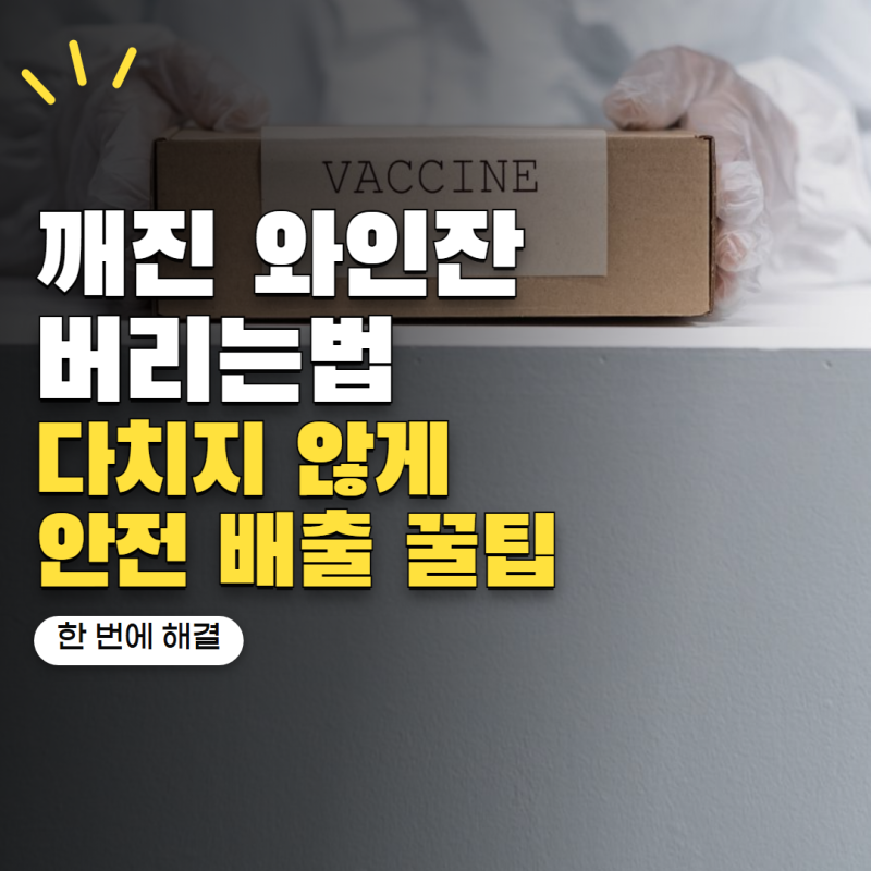 깨진 와인잔 버리는법 일반 유리병과 다른 이유와 안전한 배출법