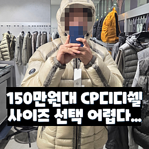 거의 150만원 CP컴퍼니 디디쉘 후디드 다운 패딩 XL 사이즈 착용후기