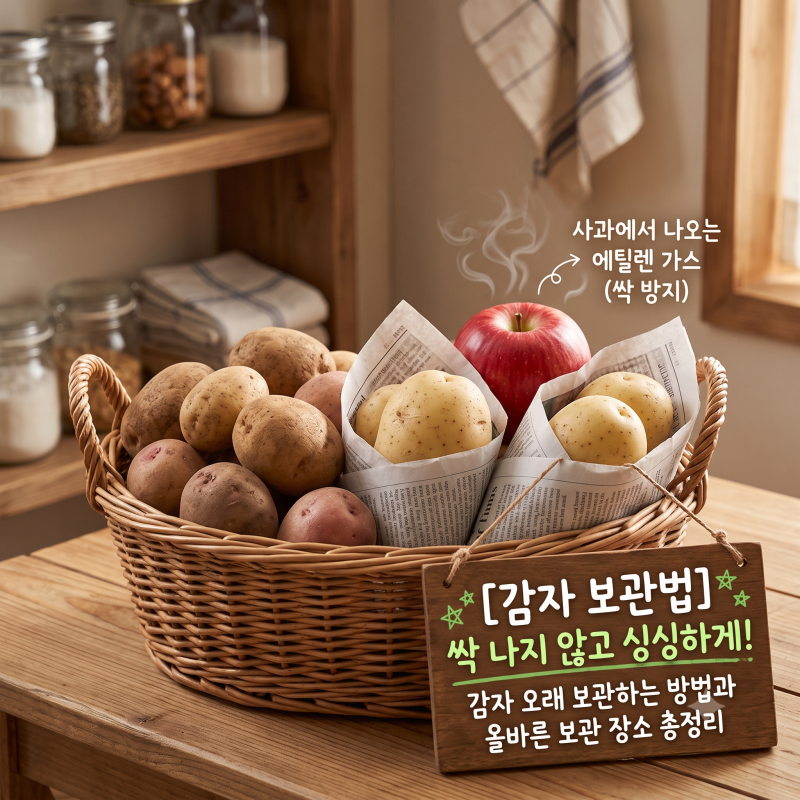 [감자 보관법] 싹 나지 않게 몇 달 동안 싱싱하게! 감자 오래 보관하는 방법 총정리
