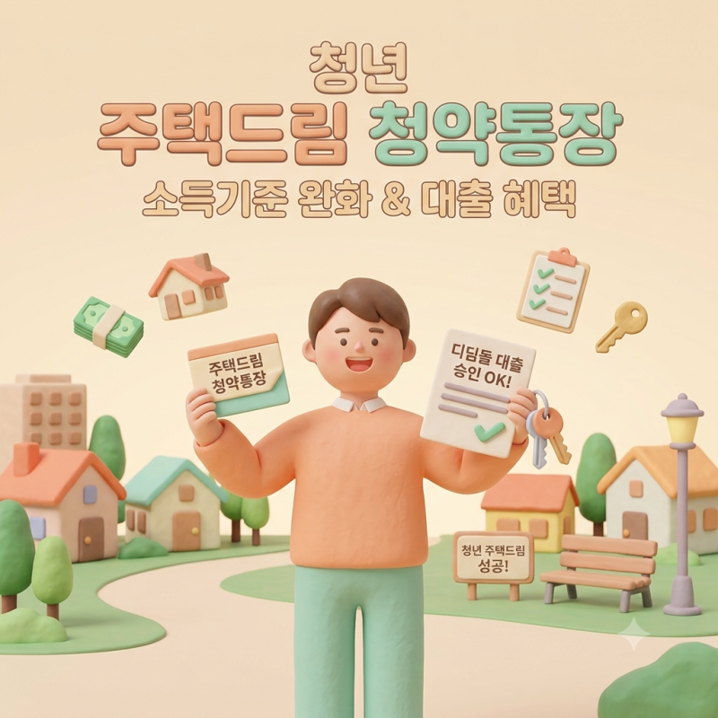 10월부터 소득조건 완화되는 청년 주택드림 청약통장 및 디딤돌 대출 총정리