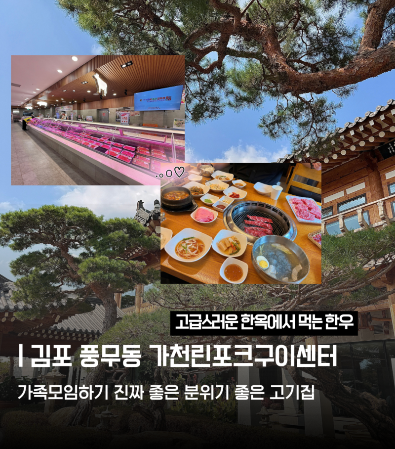 김포 풍무동 한우 고기집 맛집 가천린포크구이센터 | 한옥 분위기 가족모임 회식 추천