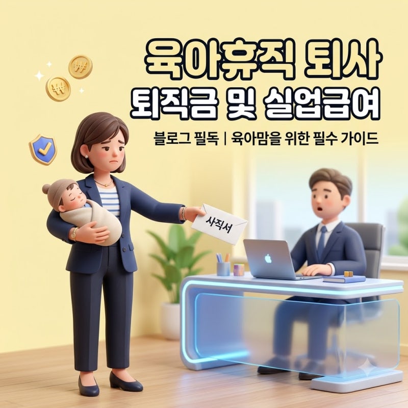 육아휴직 후 퇴사 실업급여 및 퇴직금 조건