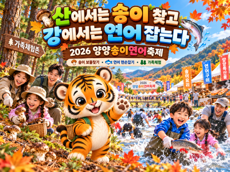 산에서는 송이 찾고 강에서는 연어 잡는다｜2026 양양송이연어축제