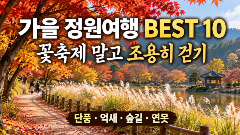 가을 정원여행 BEST 10｜꽃축제 말고 조용히 걷기 좋은 정원