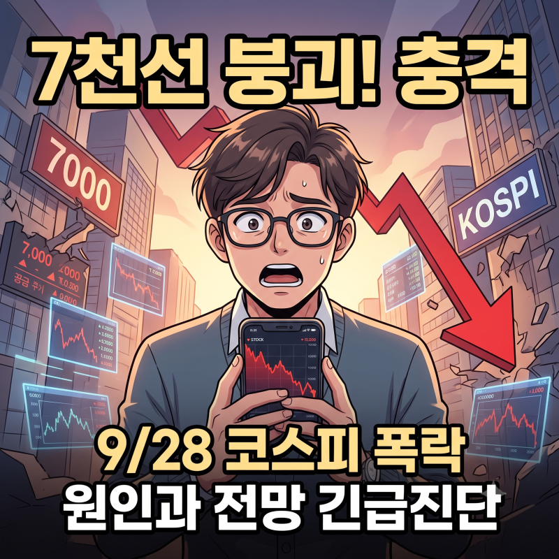 코스피 7000선 하락 이유, 6889선까지 밀린 진짜 원인 정리