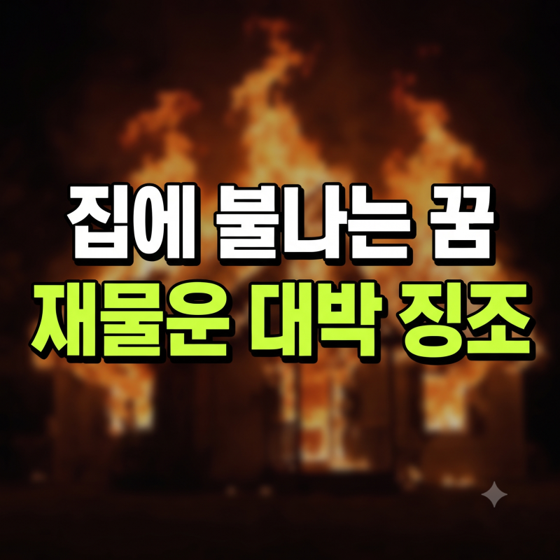 집에 불나는 꿈 해몽 불타는꿈 연기나는 꿈 길몽 흉몽 완벽 정리