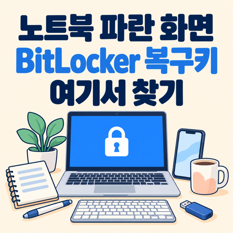 노트북 파란 화면의 BitLocker 복구키, 어디서 찾을까?