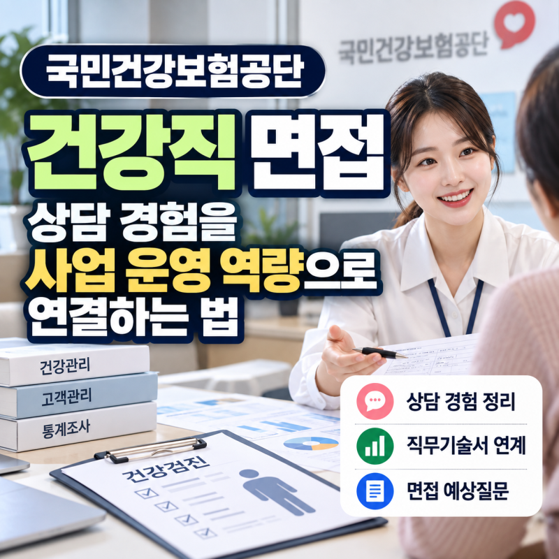 국민건강보험공단 건강직 면접 준비, 상담 경험을 사업 운영 역량으로 확장하는 답변법