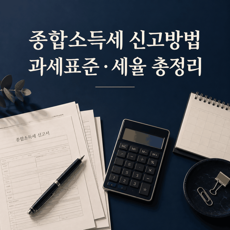 종합소득세 신고방법과 과세표준 구간, 세율 계산까지 총정리