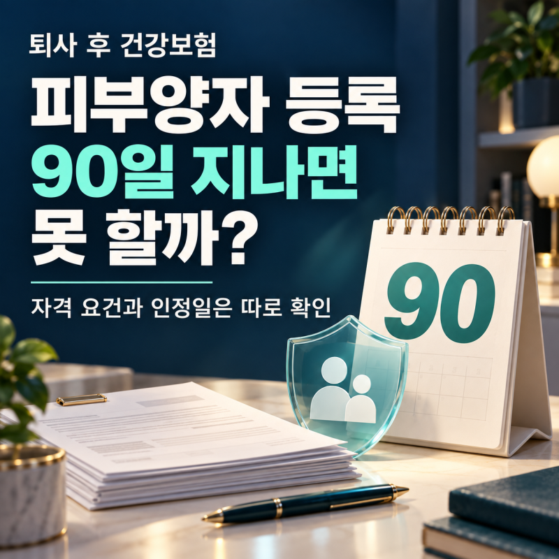 퇴사 후 건강보험 피부양자 등록, 90일 지나면 못 할까?