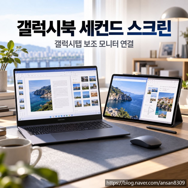 삼성 갤럭시북 세컨드 스크린, 갤럭시탭을 보조 모니터로 연결하기