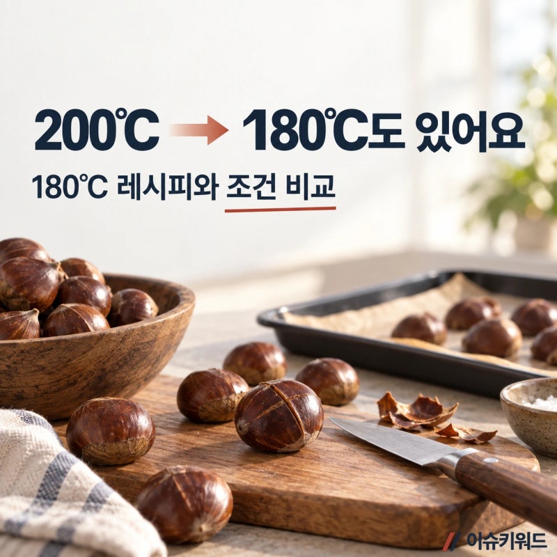 에어프라이어 군밤, 온도별 조리 시간과 껍질 까기 차이는