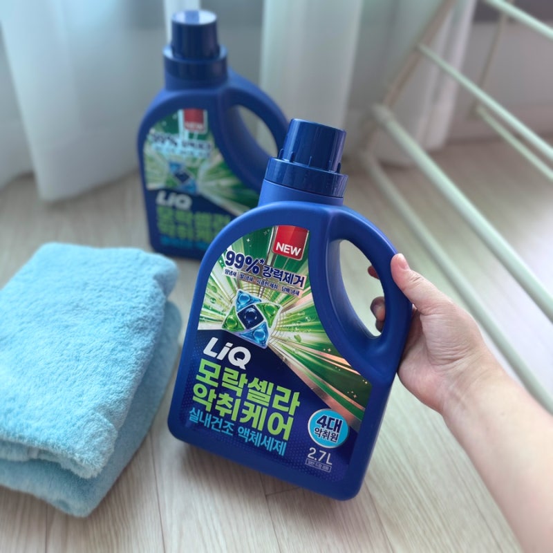 빨래쉰내제거 땀냄새 수건쉰내 제거에 탁월한 액체세제 추천, 리큐 모락셀라 악취케어 액체....