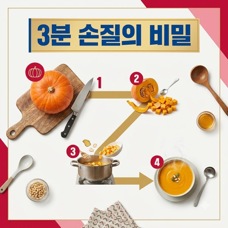 "껍질째 삶을까" 단호박죽 만드는 방법 찹쌀가루 비율 차이