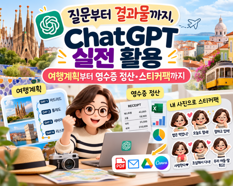 [신대03-02] 질문부터 결과물까지, ChatGPT 실전 활용 : 여행계획부터 영수증 정산·스티커팩까지