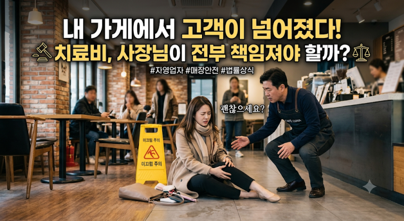 가게에서 고객이 넘어졌다면? 사장님이 배상해야 할까, 보험처리는 가능할까?