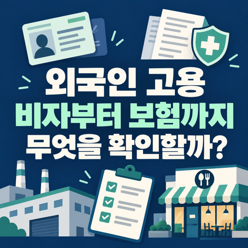 외국인 고용, 비자 코드부터 근로계약·보험까지 사업주가 확인할 것