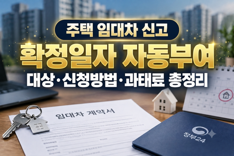 주택 임대차 신고제 완벽 가이드: 확정일자 무료 자동 부여부터 과태료 예방까지 총정리