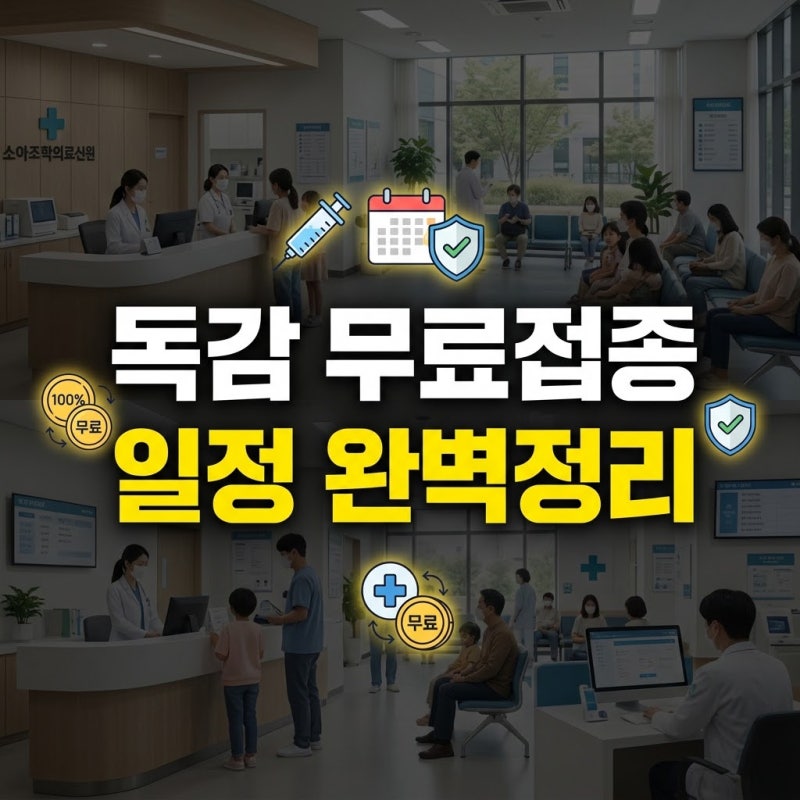 2026년 독감 무료접종 대상자 보건소 지정 병원 찾기 및 일정 완벽 가이드