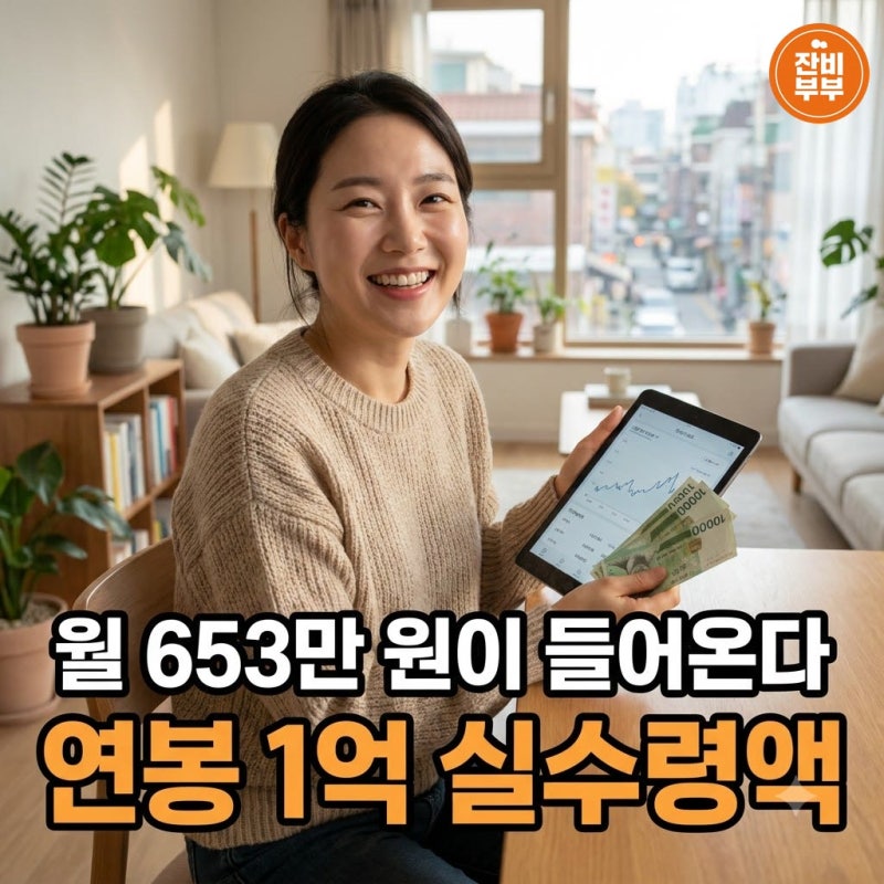"월 653만 원이 들어온다" 연봉 1억 실수령액