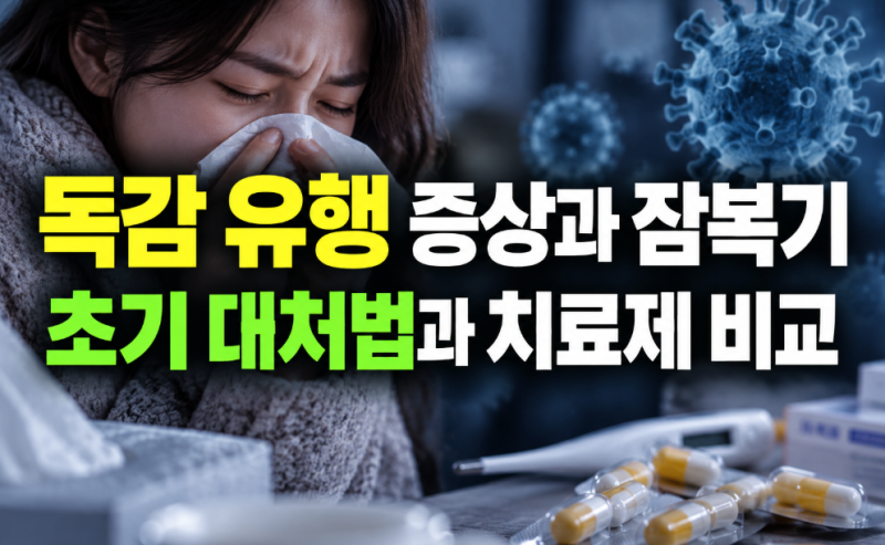 독감 유행 증상과 잠복기 총정리｜초기 대처법과 치료제 비교 안내